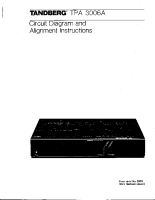 Tandberg TPA-3006-A - Service Manual